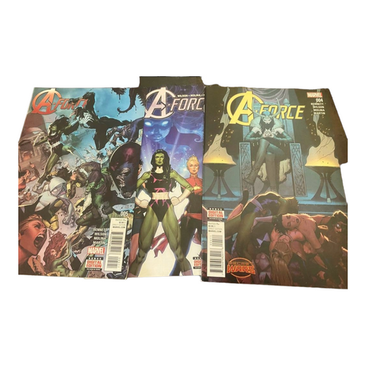 A - Force Marvel Comic Books #1, 4 & 5