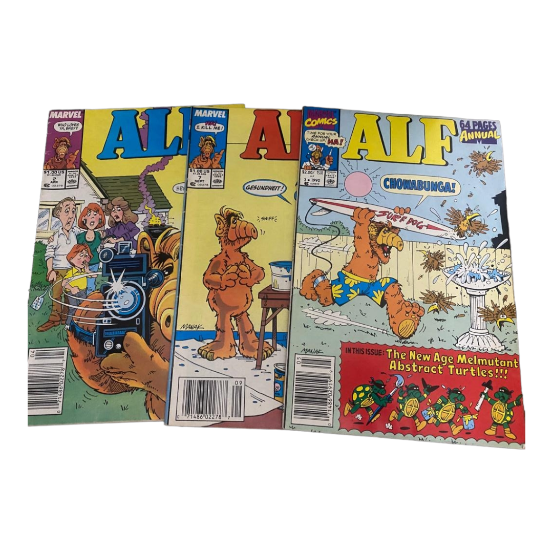 Marvel "Alf" Comic Books (#2, 3 Annual & 7)