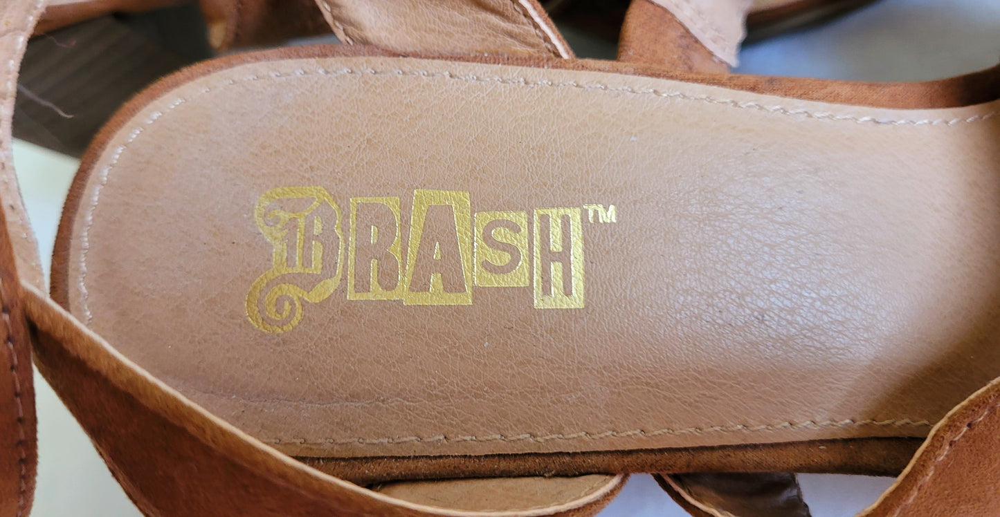Women's Brown Brash Tart Block Heel Sandal (Size 9)