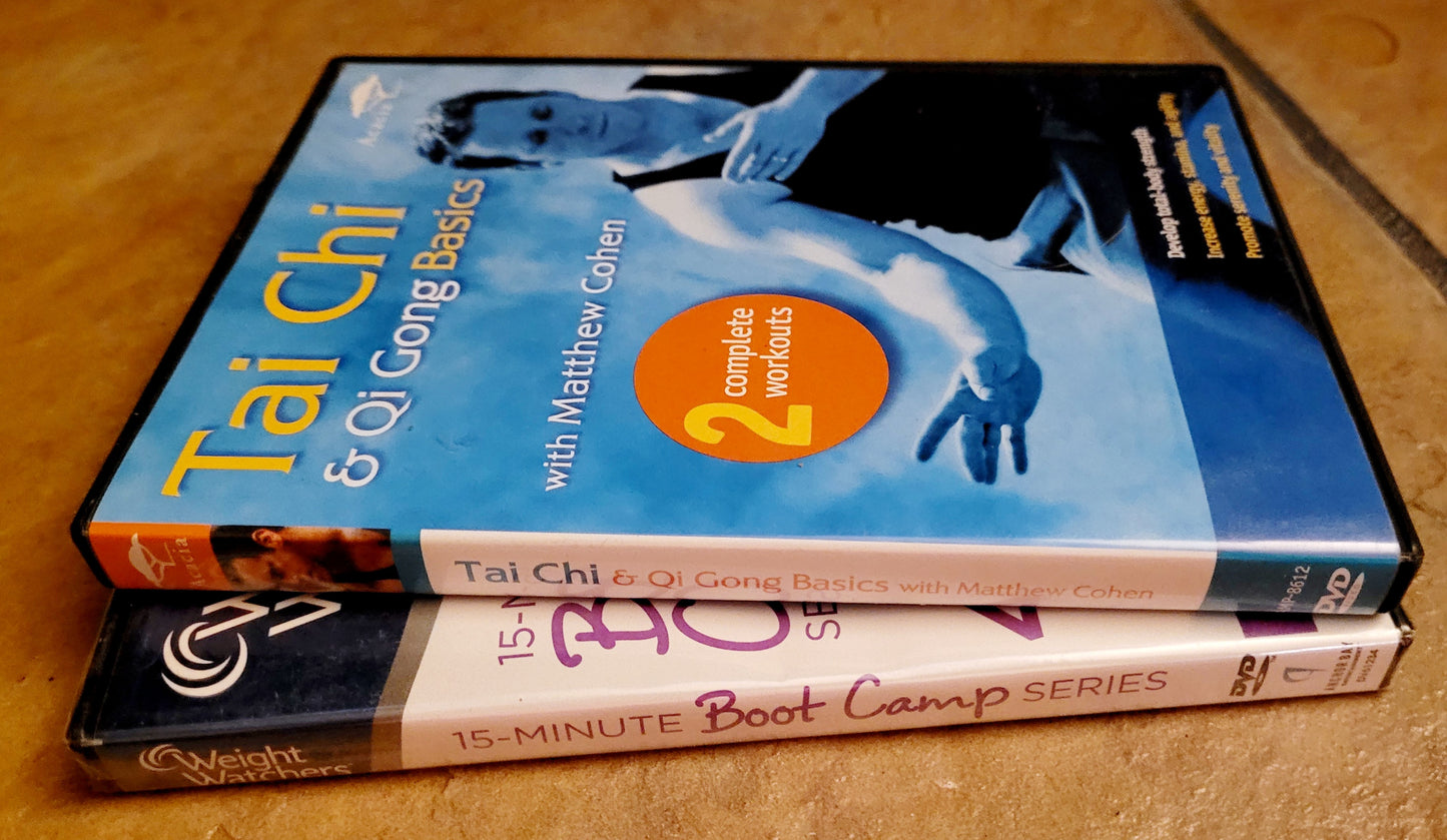 Tai Chi/Qi Gong & 15-Minute Bootcamp Workout DVDs
