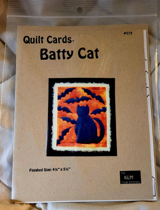 "Batty Cat" #C79 Quilt Cards by KLM Trading Co. *BRAND NEW