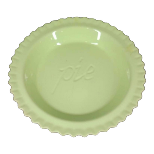 Beautiful *Ceramic Green Chantal 9.5" Scalloped Edge "Pie Dish"