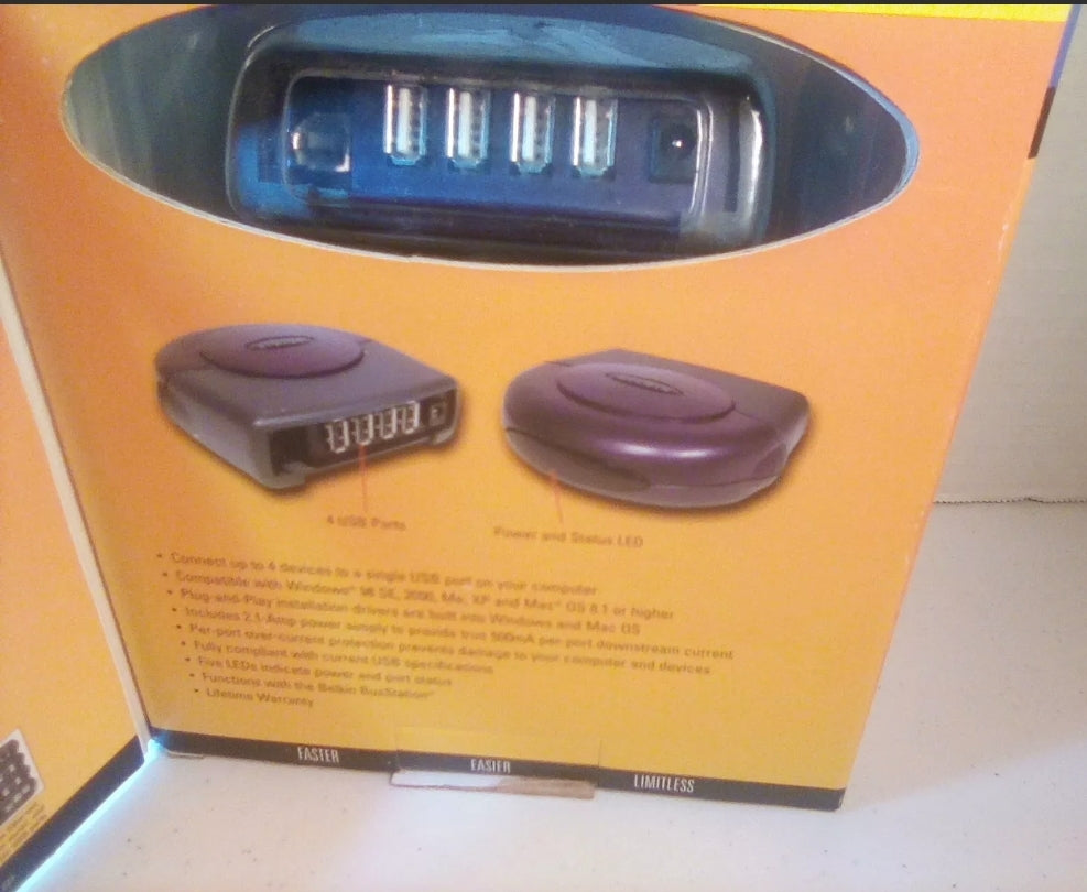 NIB Belkin 4-Port USB Hub