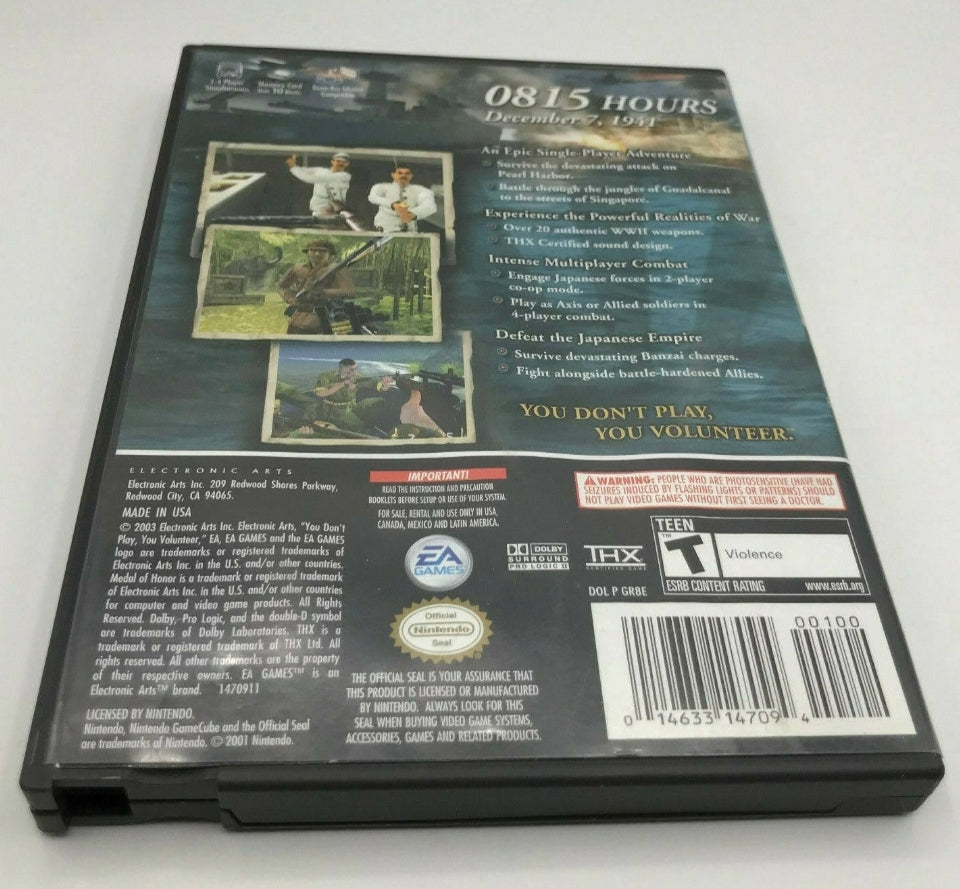 Medal of Honor: Rising Sun a Nintendo GameCube (used/works great!!) Comes w/ 2-discs, manual & case