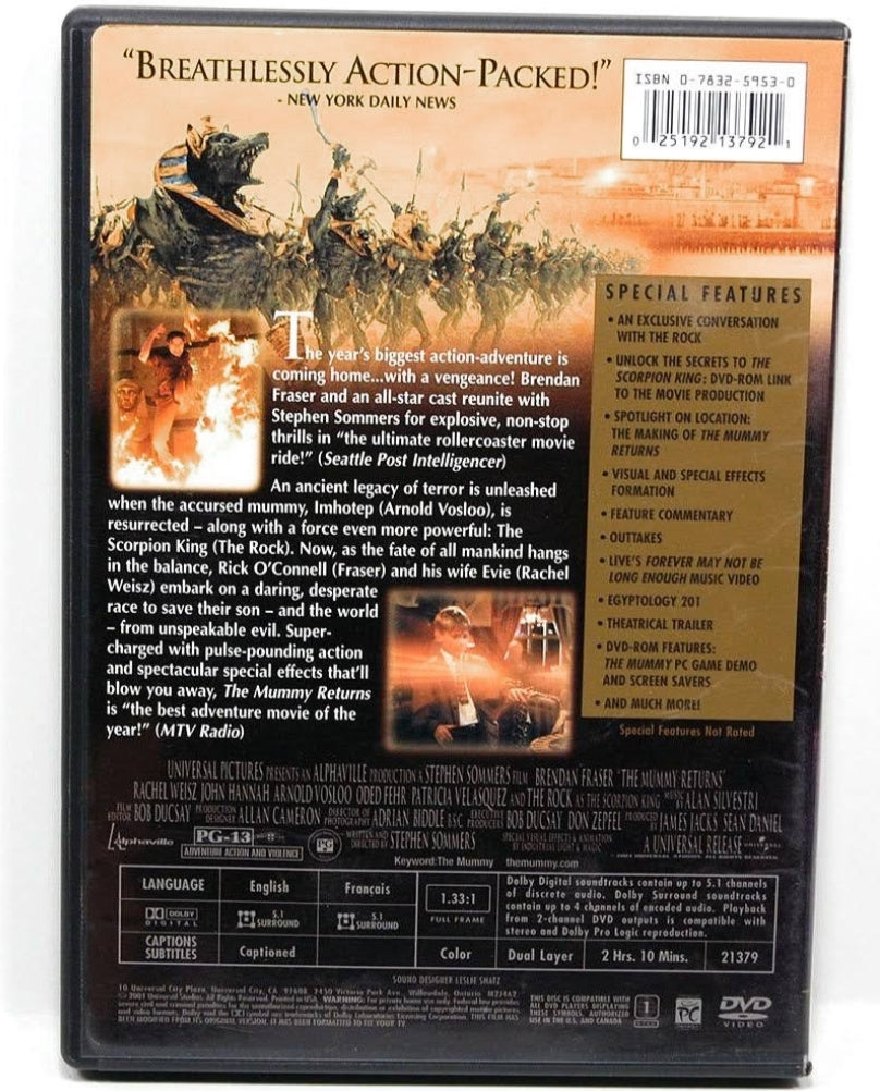 The Mummy & Mummy Returns Collectors Ed. DVD's