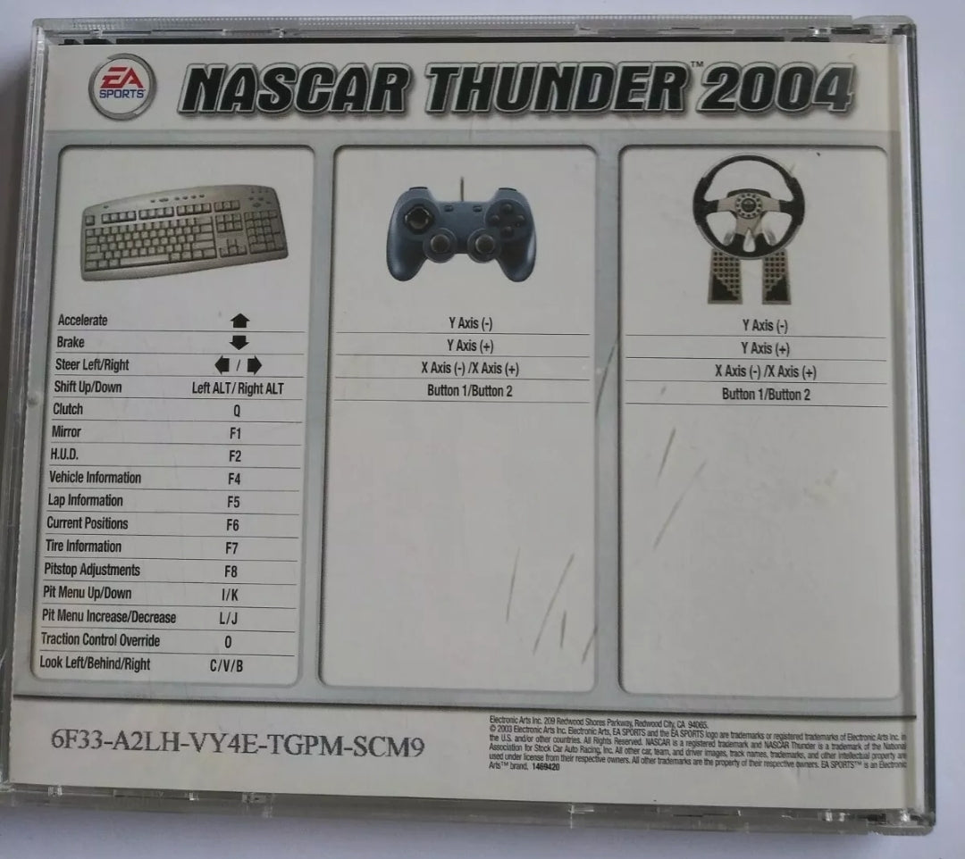NASCAR Thunder 2004, EA Sports PC Game Grudges T. Stewart (works!)