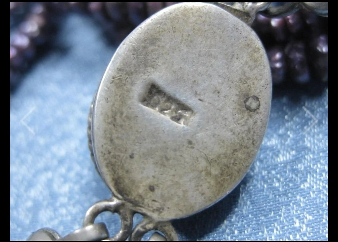 Vintage Sterling Silver & Pearls Necklace *Hallmarked