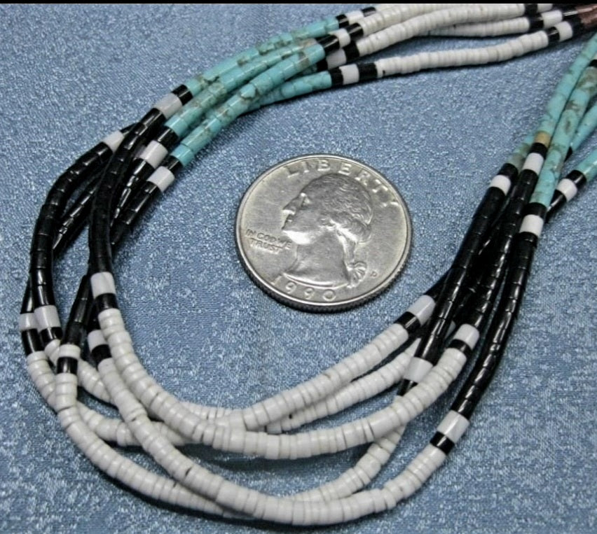 Vintage Southwest Beaded Multi Strand Necklace *Beautiful Condition
