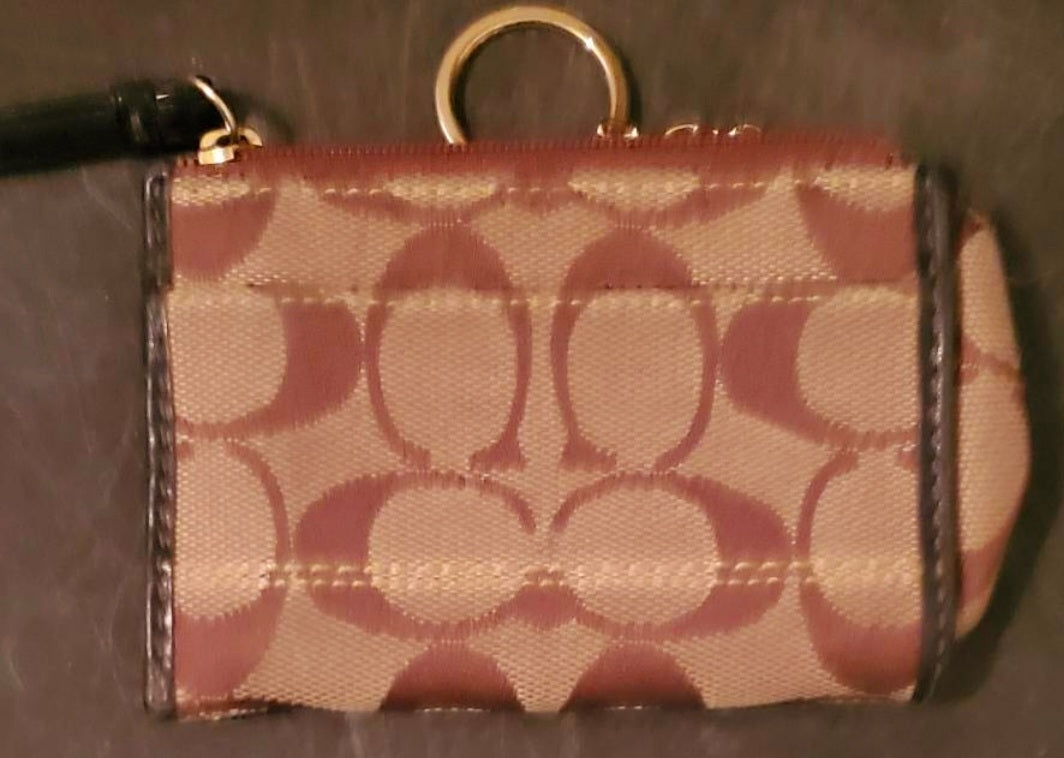 Coach Coin Brown Purse Wristlet