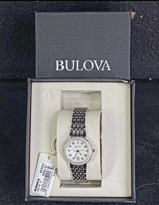 NIB *Bulova Women's 96R203 Analog Display Quartz Diamond Watch
