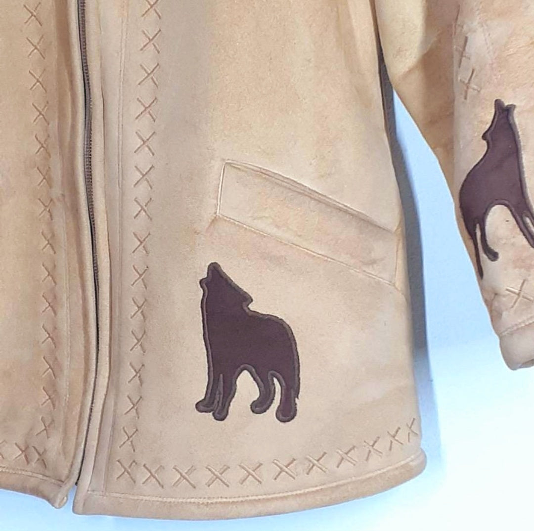 Beautiful *Coldwater Creek, Small/Petite, Suede-Like Coyote Coat