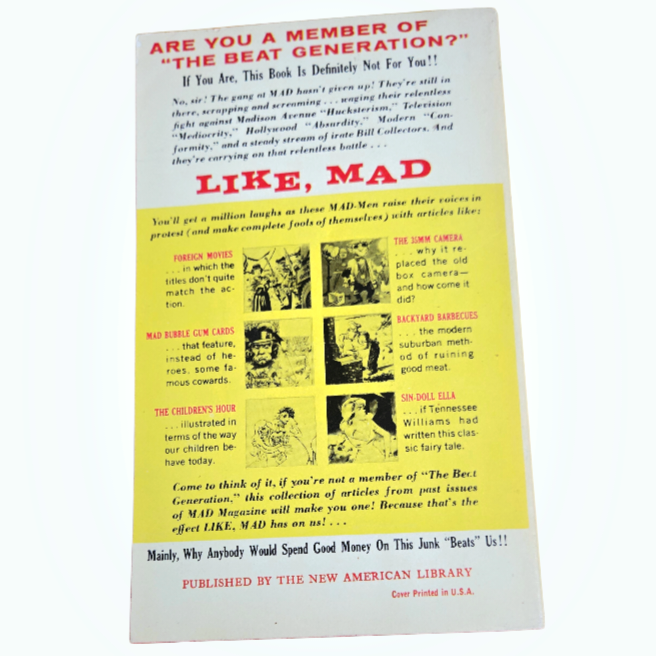 Two (2) *Vintage 1960 Like MAD & 1961 Fighting MAD, Signet Humor Books