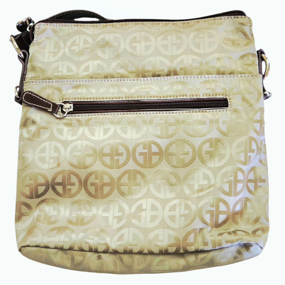 Giani Bernini *Crossbody Signature Circle Bag Taupe 9 Pockets