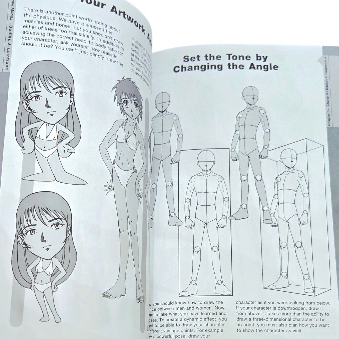 "Let's Draw Manga: Bodies & Emotions by Tadashi Ozawa (Beginner-Intermediate)