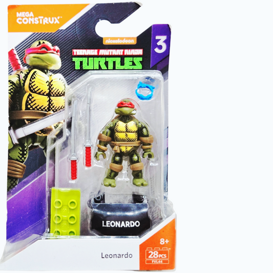NIP *Mega Construx Heroes Series 3: Leonardo Action Figure #FVL44