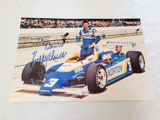 Autographed Photo 'BOBBY UNSER' Norton Indiana Scenic Card