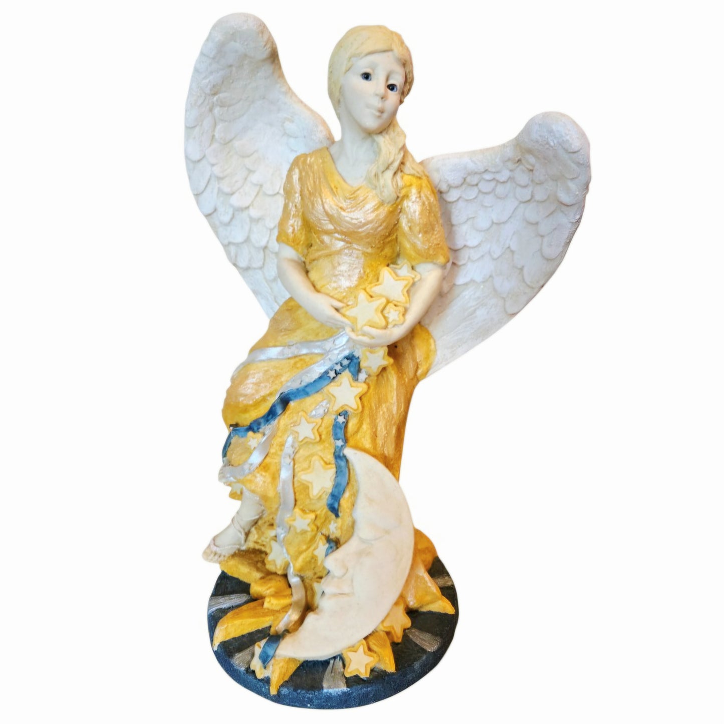 NIB *Vtg United Design Angels "Celestial Guardian Angel" Moon/Stars Fig. Ltd Ed/COA