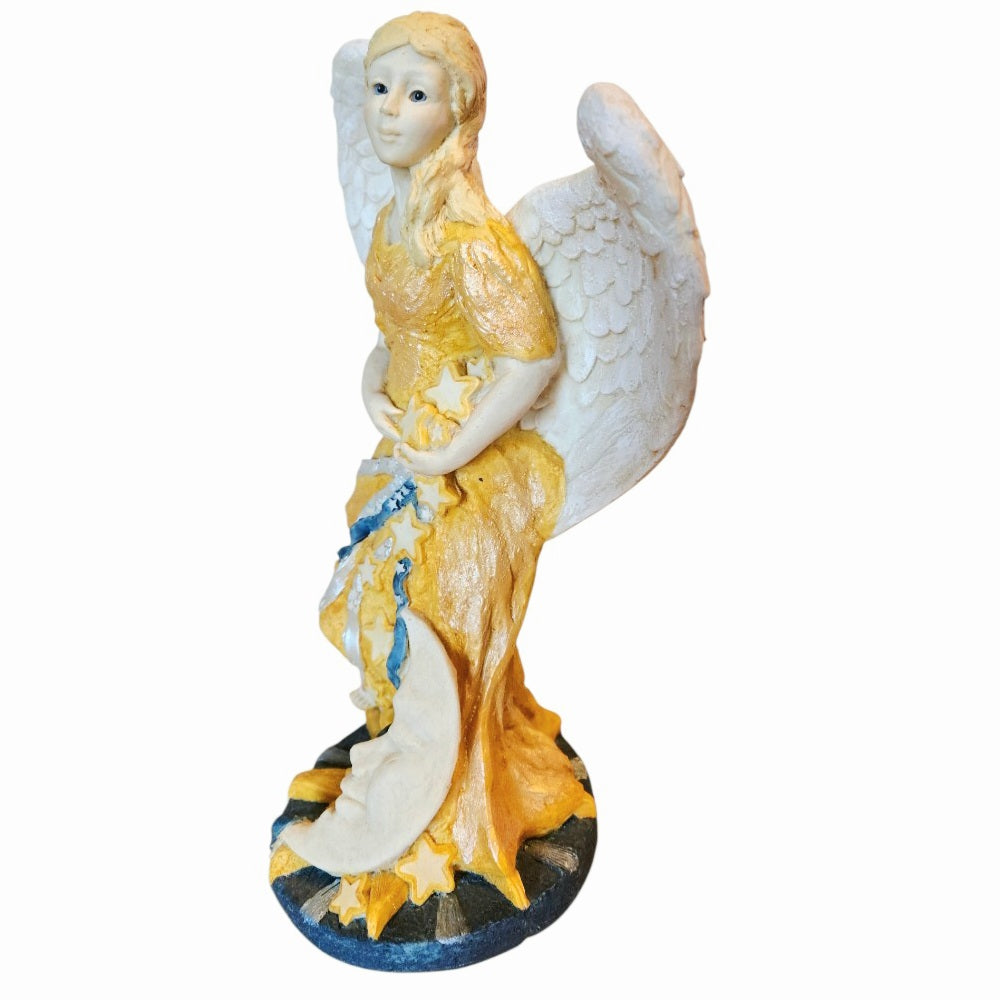 NIB *Vtg United Design Angels "Celestial Guardian Angel" Moon/Stars Fig. Ltd Ed/COA