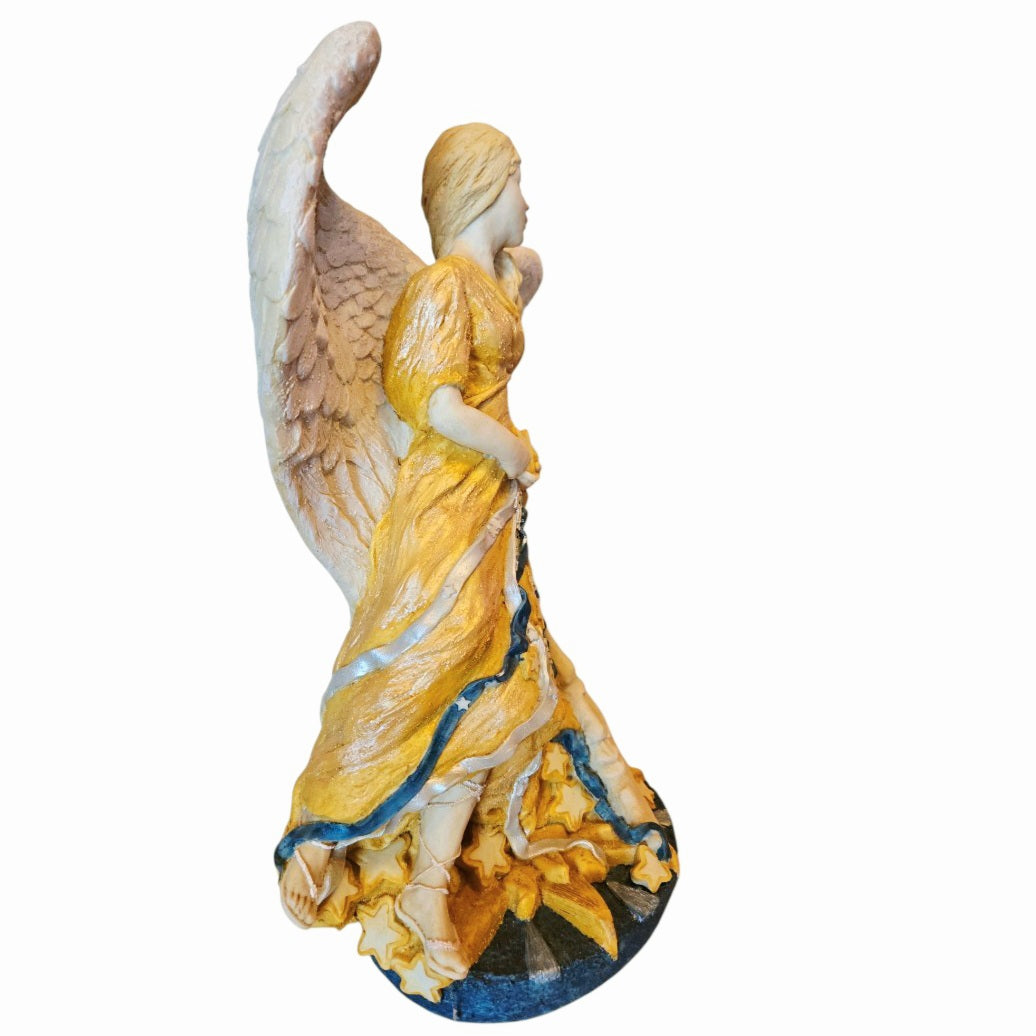 NIB *Vtg United Design Angels "Celestial Guardian Angel" Moon/Stars Fig. Ltd Ed/COA