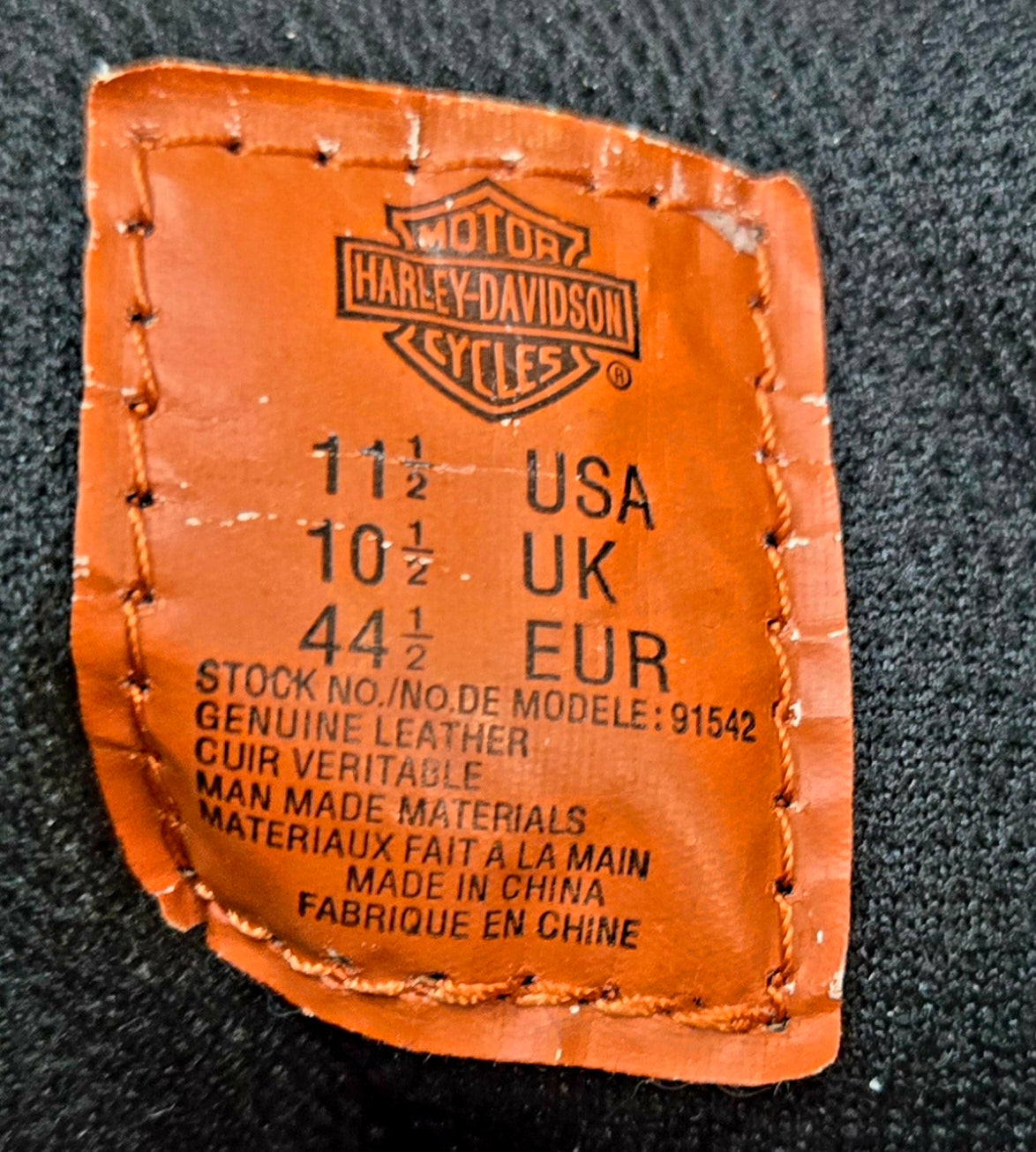 Harley-Davidson Men's Riding Black Leather Boots (11.5) Ankle Zip Lace