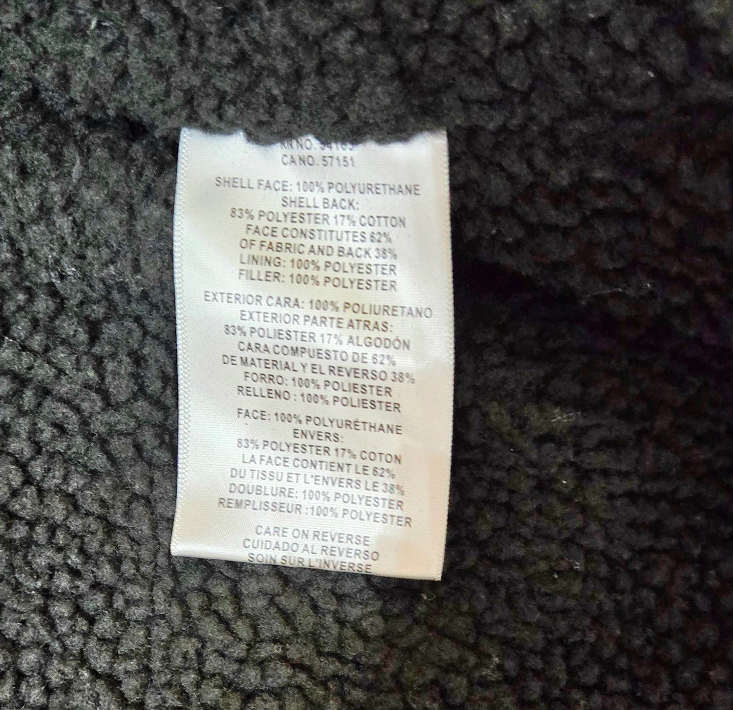 Levi's Black Faux Leather & Sherpa Fleece Men's Bomber Jacket Vtg (XL)