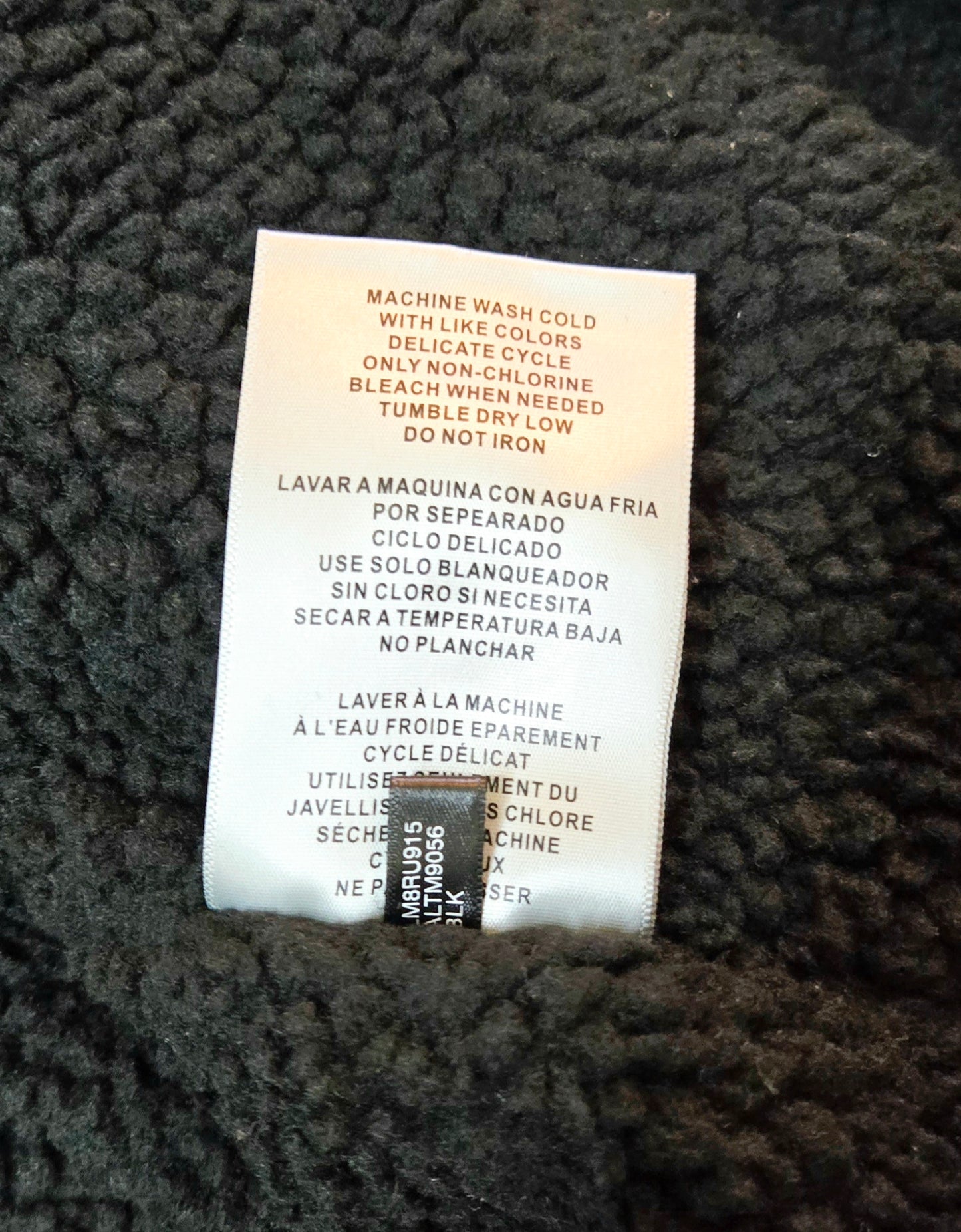 Levi's Black Faux Leather & Sherpa Fleece Men's Bomber Jacket Vtg (XL)