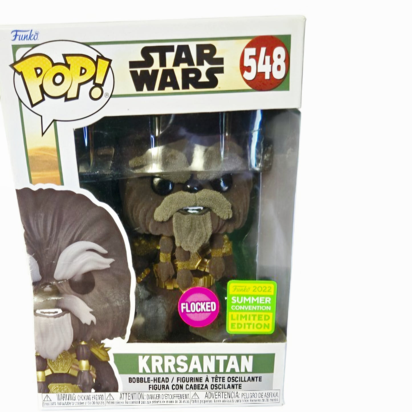 Star Wars Funko Pop Lot - Flocked Krrsantan #548 SE & Rey #307 Bobble-Heads
