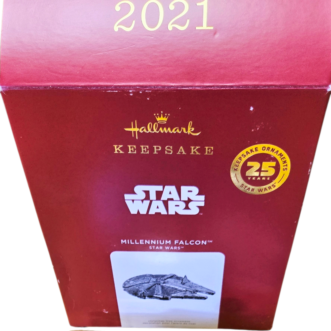 Hallmark Keepsake *2021 Star Wars Millennium Falcon Metal Ornament 25th Anniversary