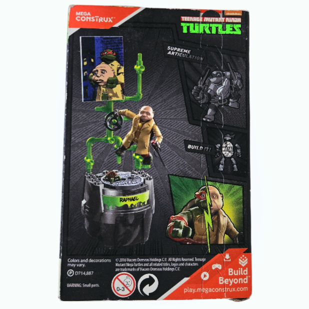NIP *Mega Construx TMNT Classic Series "Raphael" Mutagen Canister