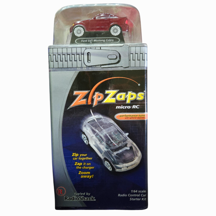 NIB *Zip Zaps Micro RC Ford SVT Mustang RARE (2002) Radio Shack Red Car