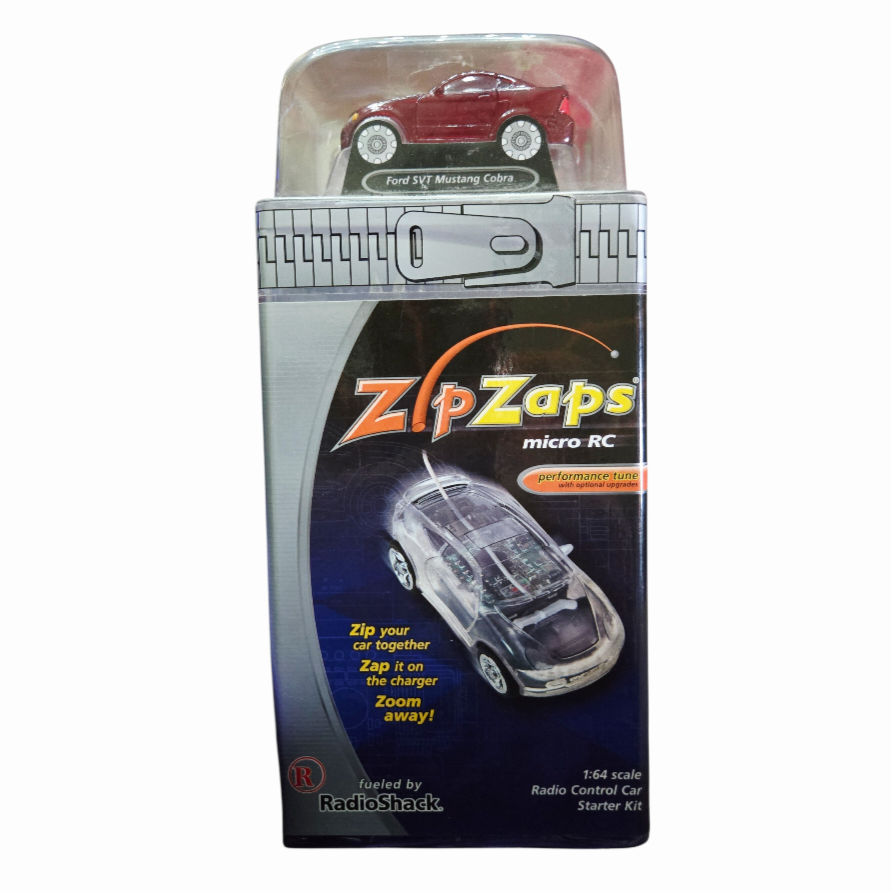 NIB *Zip Zaps Micro RC Ford SVT Mustang RARE (2002) Radio Shack Red Car