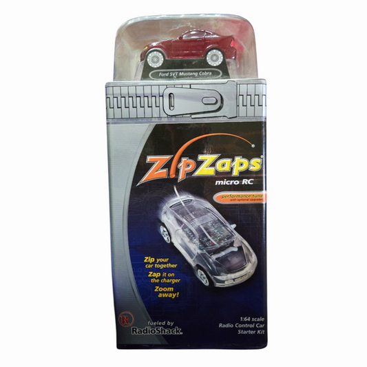 NIB *Zip Zaps Micro RC Ford SVT Mustang RARE (2002) Radio Shack Red Car