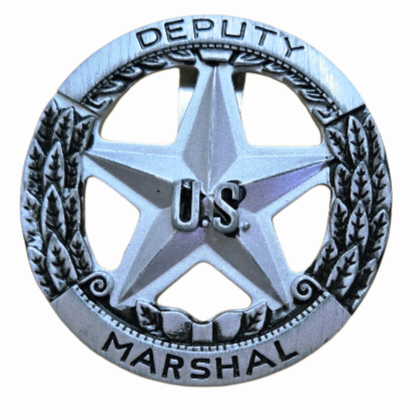 "Deputy US Marshal" Imperial Die-Cast Pewter Clip-On Badge (Legends of the West)