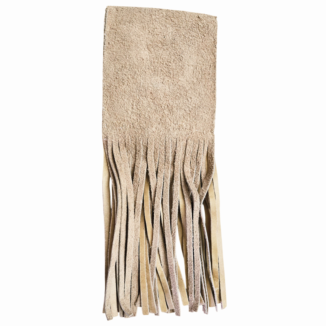 New *Beaded Fringe Leather Suede Bag (Unfinished)