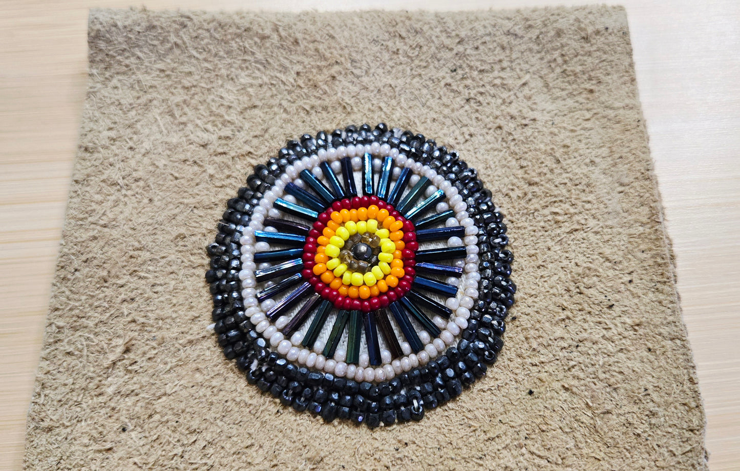 New *Beaded Fringe Leather Suede Bag (Unfinished)