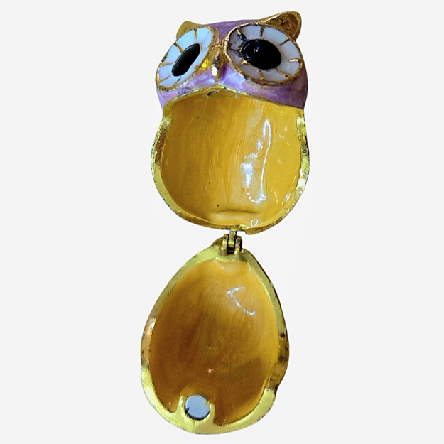 Adorable *Horned Owl Rhinestone Jewelry Box