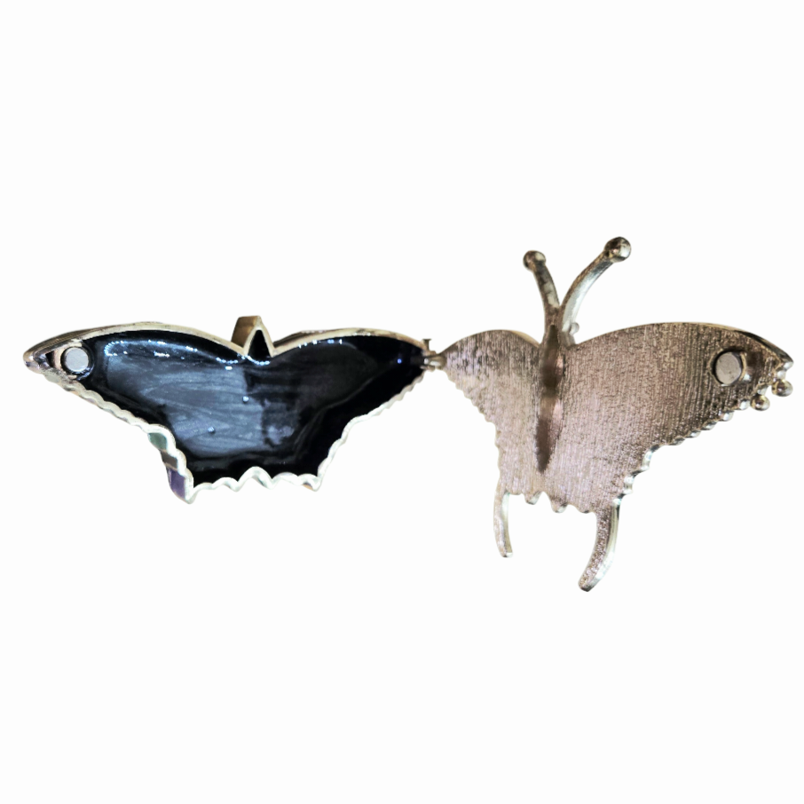Beautiful *Cloisonne Figural Butterfly Trinket Pill Box