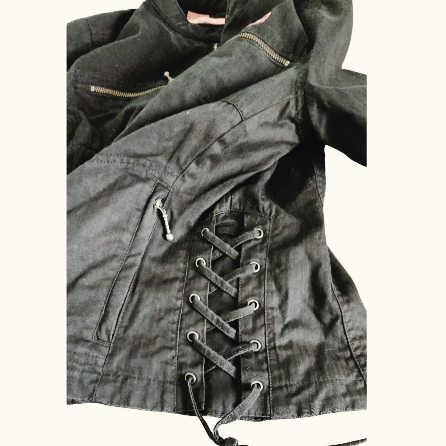 Nice *Harley-Davidson Woman's Black and Pick Motorcycle Jacket (S)