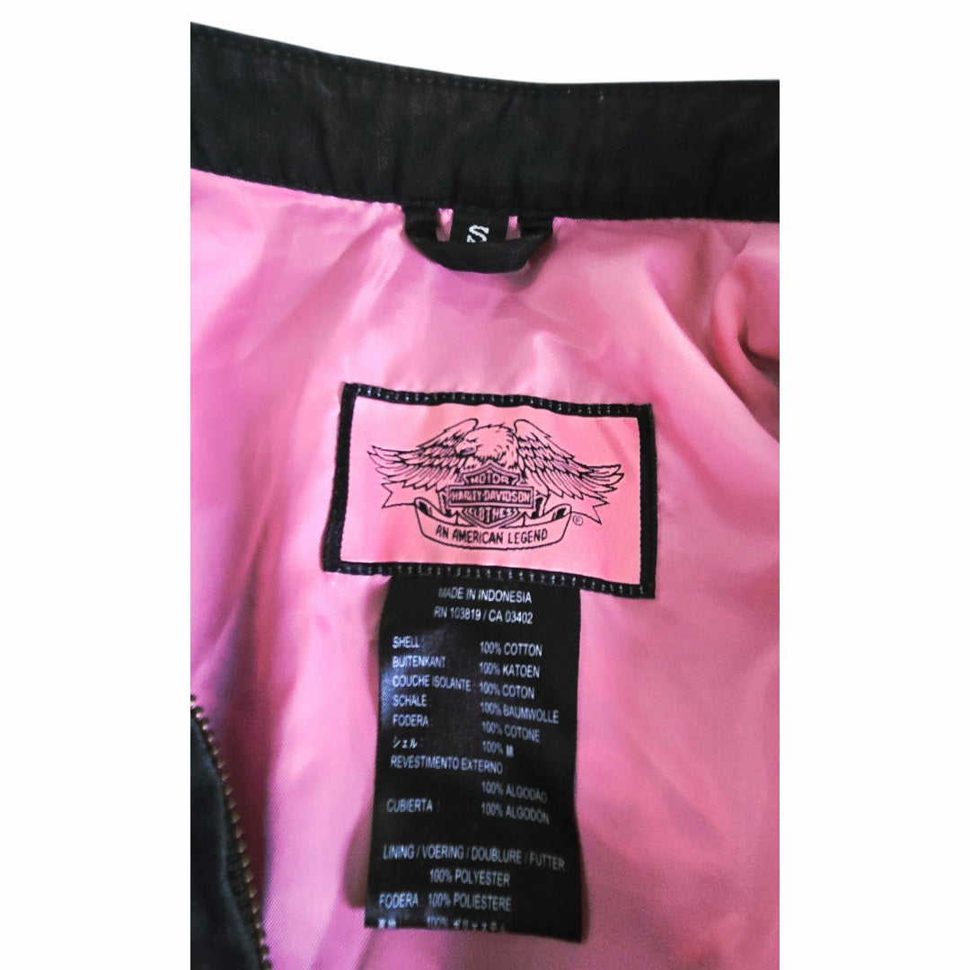 Nice *Harley-Davidson Woman's Black and Pick Motorcycle Jacket (S)