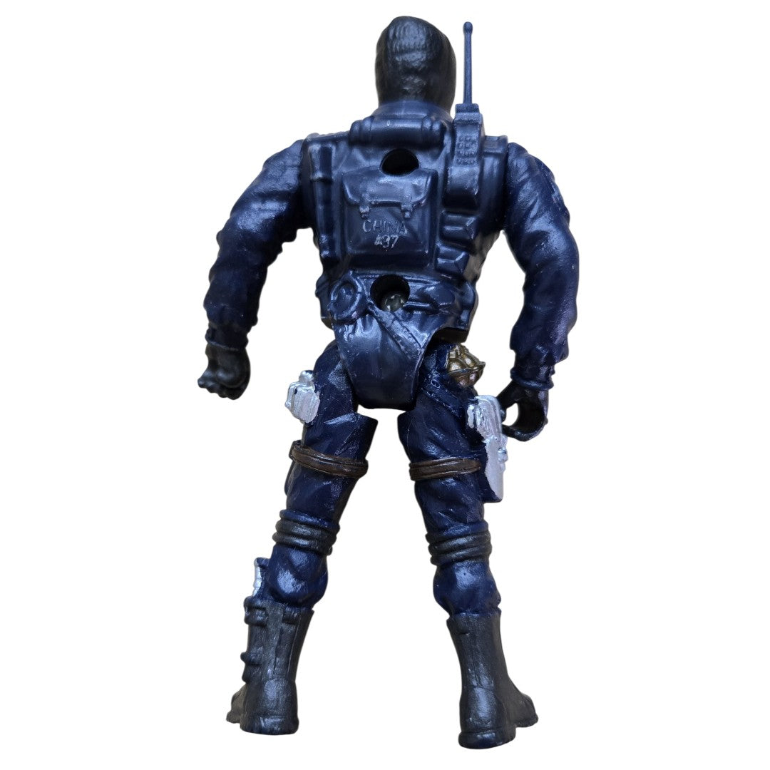 Vintage Chap Mei SWAT Police Soldier 3.75" Action Figure Blue Balaclava Mask