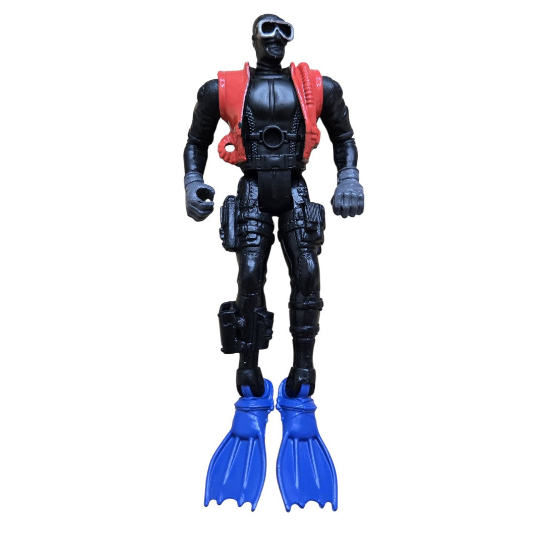 Chap Mei 4" Scuba Diver Action Figure with Blue Flippers & Vest