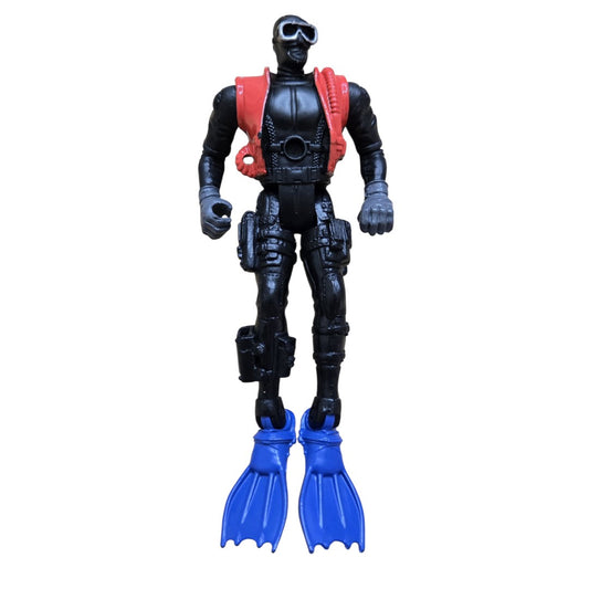 Chap Mei 4" Scuba Diver Action Figure with Blue Flippers & Vest
