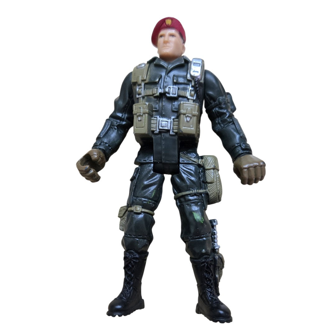 Vintage Chap Mei Military Action Figure - Red Beret Colonel Stewart 4"
