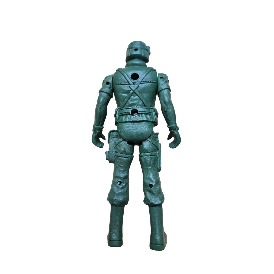 Set of 4 Green Camouflage Toy Soldier Action Figures - Plastic Military Men