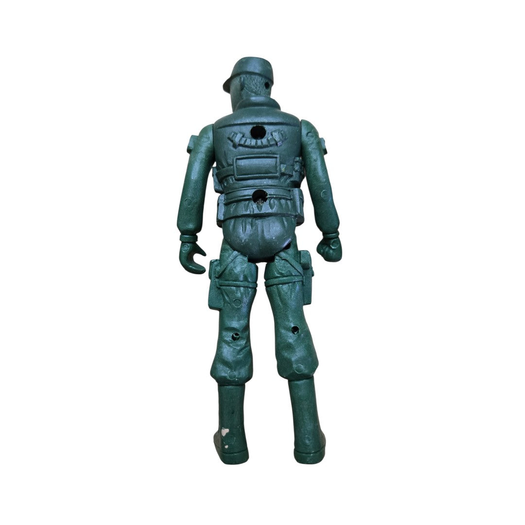 Set of 4 Green Camouflage Toy Soldier Action Figures - Plastic Military Men