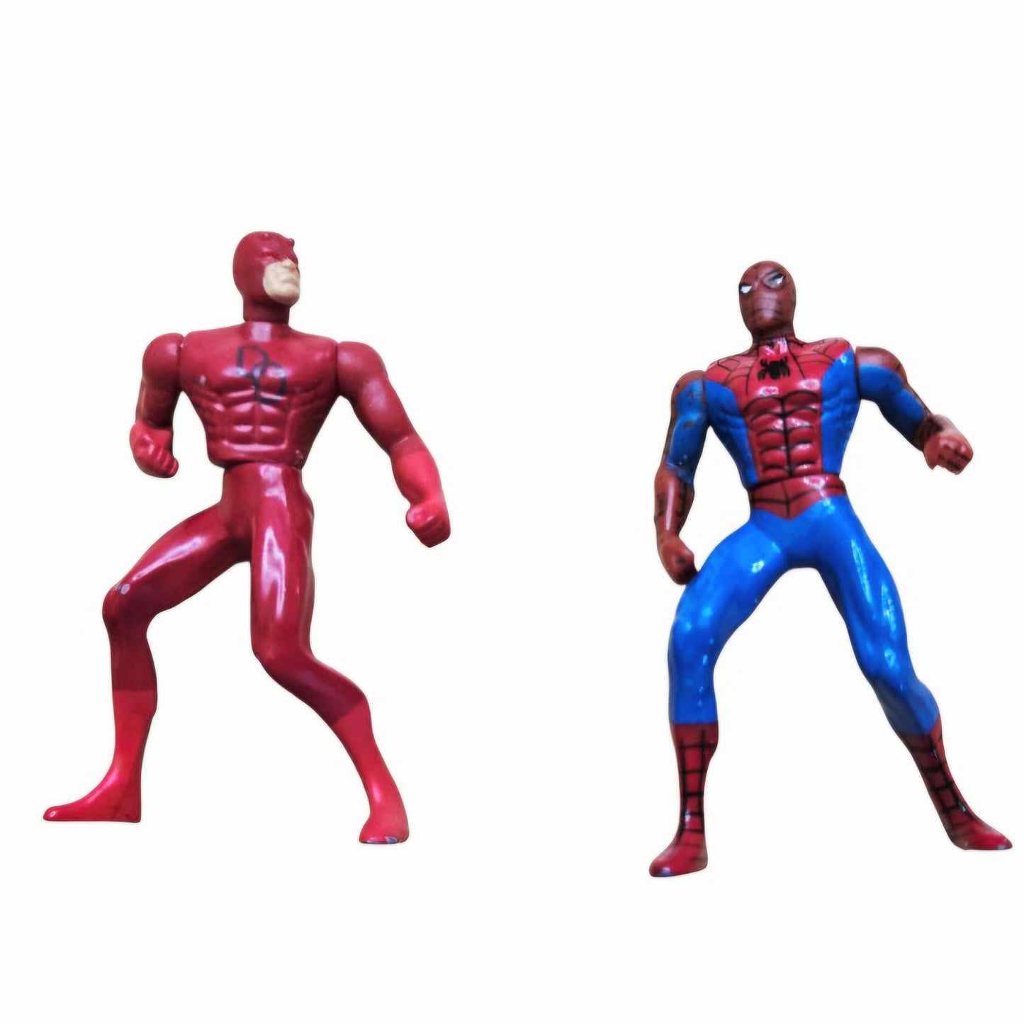 Vintage 2002 ToyBiz Marvel Die-Cast Figures - Spider-Man & Daredevil 2.5”