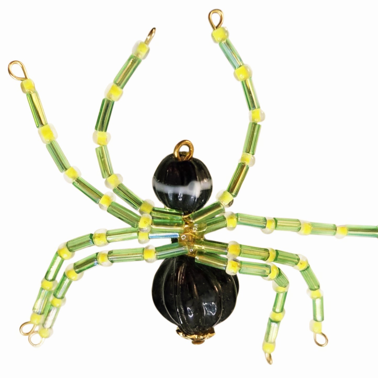 Spooky Beaded Spider Year-Round Halloween Pendant Ornament