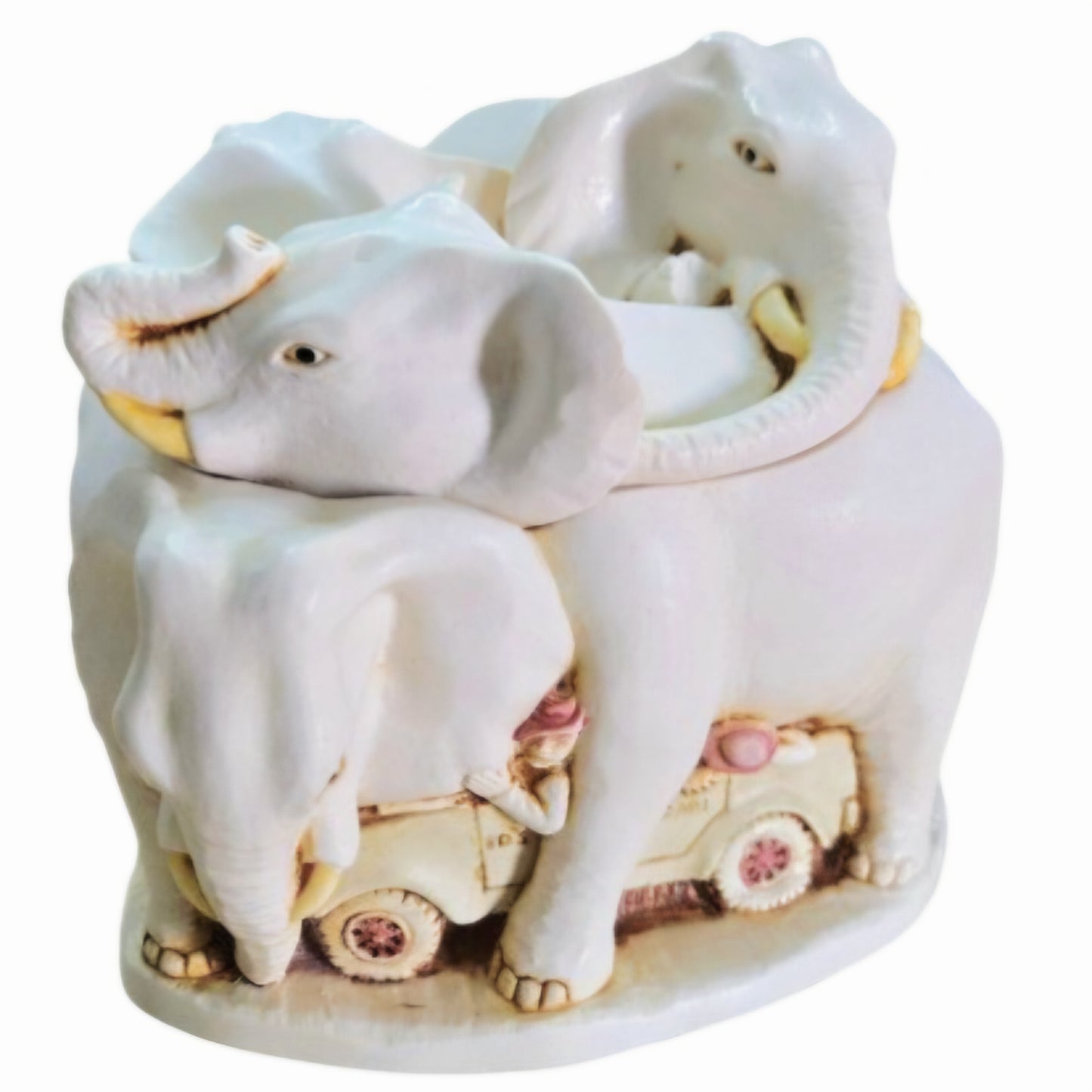 Harmony Kingdom Rather Large Safari Elephant Trinket Box Figurine #TJRLSA