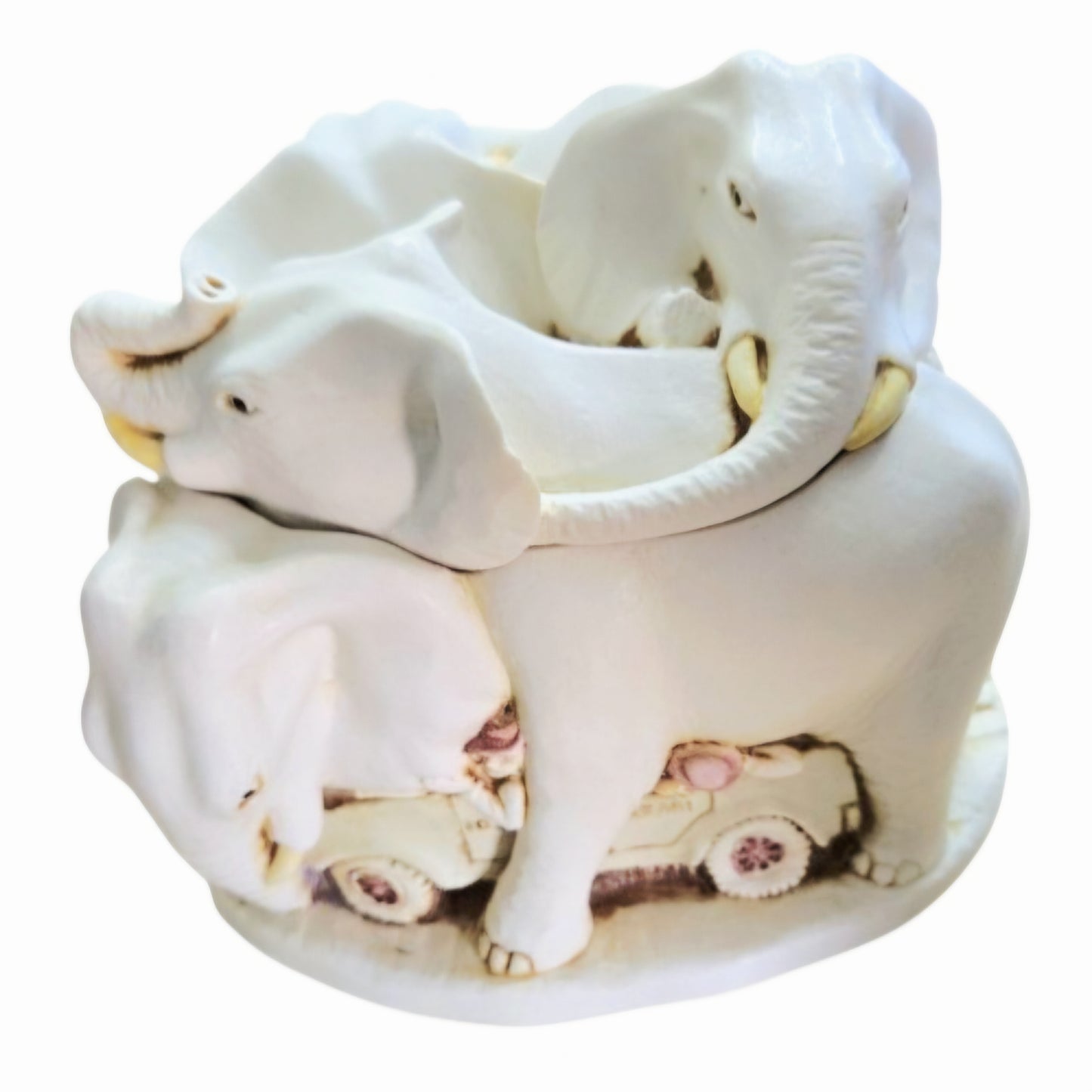 Harmony Kingdom Rather Large Safari Elephant Trinket Box Figurine #TJRLSA