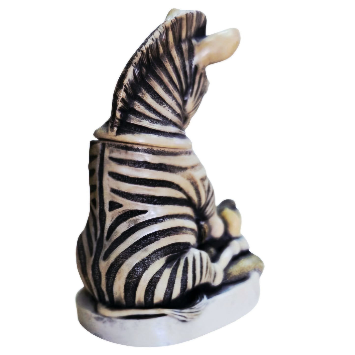 Harmony Kingdom Driver’s Seat Zebra/Lion Box Figurine Peter Calvesbert Vtg. 1997
